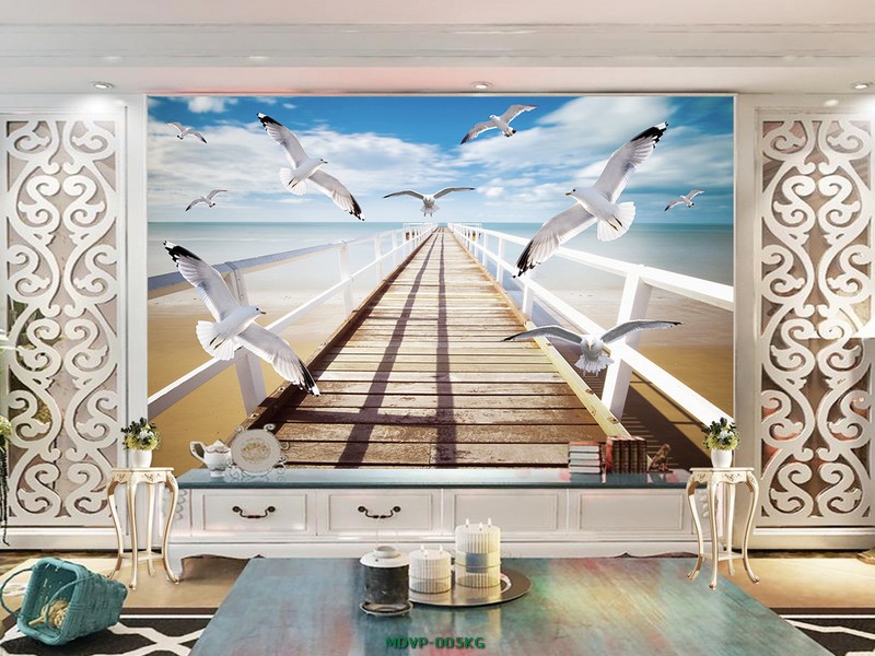 Tranh đàn chim biển MDVP-005KG